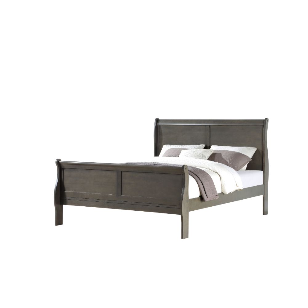 Acme - Louis Philippe Queen Bed 26790Q Dark Gray Finish