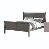 Acme - Louis Philippe EK Bed 26787EK Dark Gray Finish