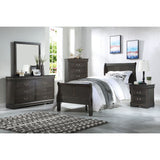 Acme - Louis Philippe Twin Bed 26800T Dark Gray Finish