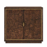 Flores Burl Wood 2 Door Cabinet Brass,Woodtone - Dark Brown by Uttermost - View 1
