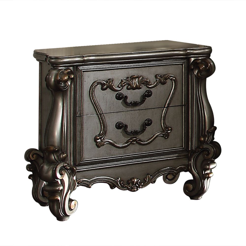 Acme - Versailles Nightstand 26843 Antique Platinum Finish