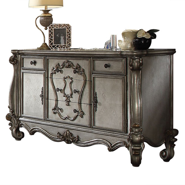 Acme - Versailles Dresser 26845 Antique Platinum Finish