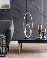 Milan Chrome Table Lamp // LED Strip & Touch Dimmer  | Finesse - Home Elegance USA
