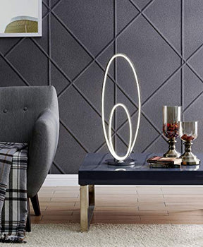Milan Chrome Table Lamp // LED Strip & Touch Dimmer  | Finesse - Home Elegance USA