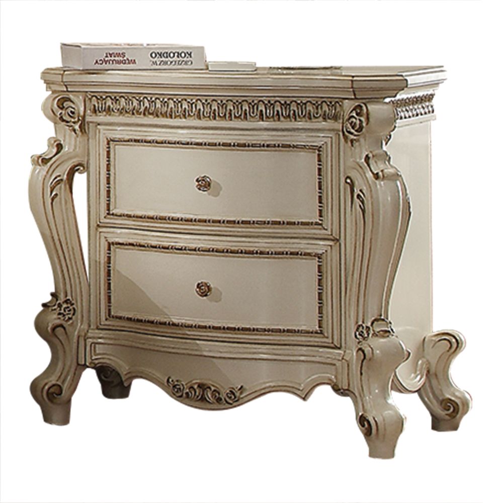 Acme - Picardy Nightstand 26883 Antique Pearl Finish