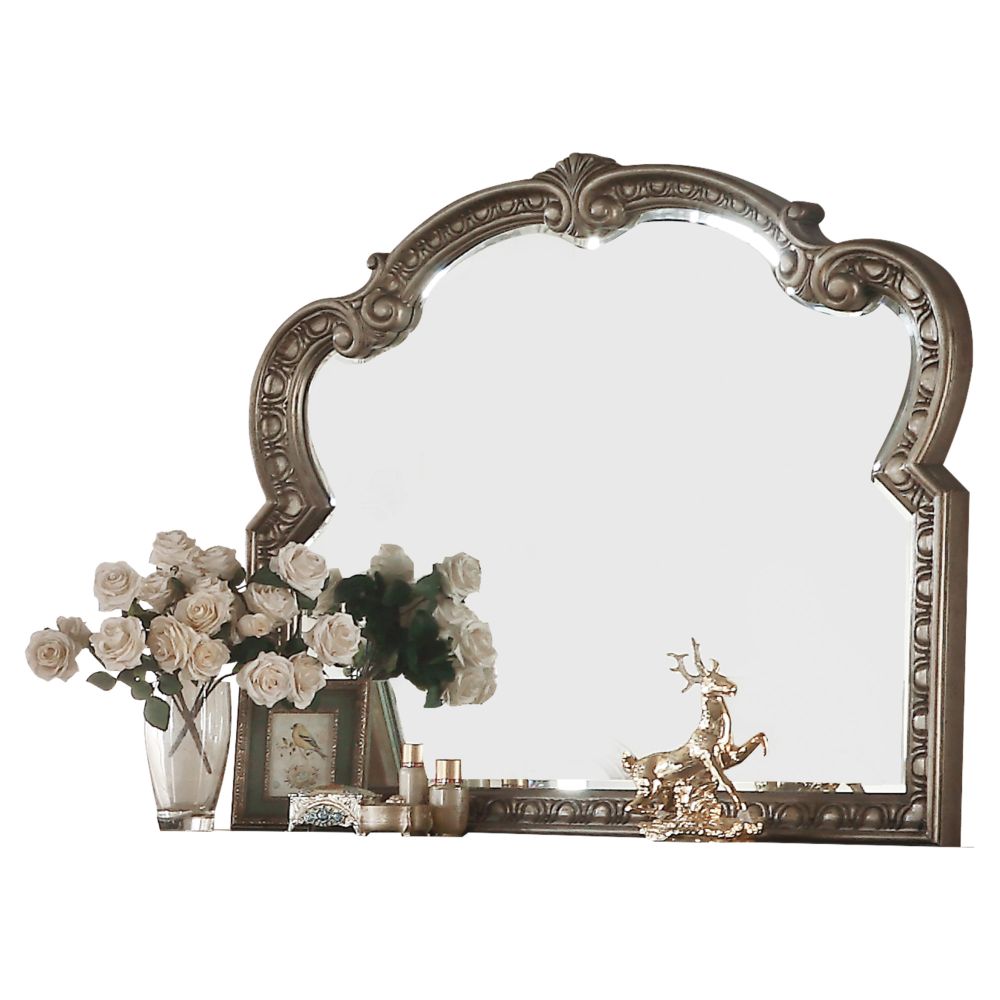 Acme - Northville Mirror 26936 Antique Silver Finish