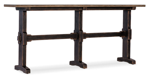 Americana Trestle Console Table - Dark Brown by Hooker Furniture - View 1