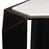 Keenan Geometric Accent Table - Bronze / White by Uttermost - View 7