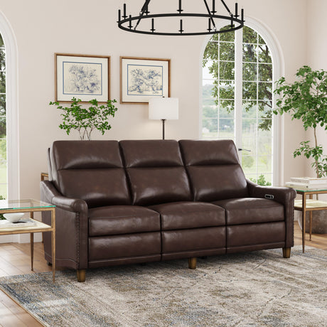 Elizabeth Power Reclining Sofa With Power Headrest - Brunette | Flexsteel