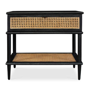 Coast Rattan Side Table Black / Woodtone - Black / Light Brown by Uttermost - View 1
