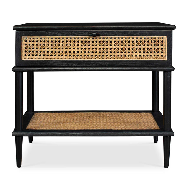 Coast Rattan Side Table Black / Woodtone - Black / Light Brown by Uttermost - View 1