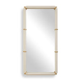 Cyprus Leather Mirror - White by Uttermost - View 1