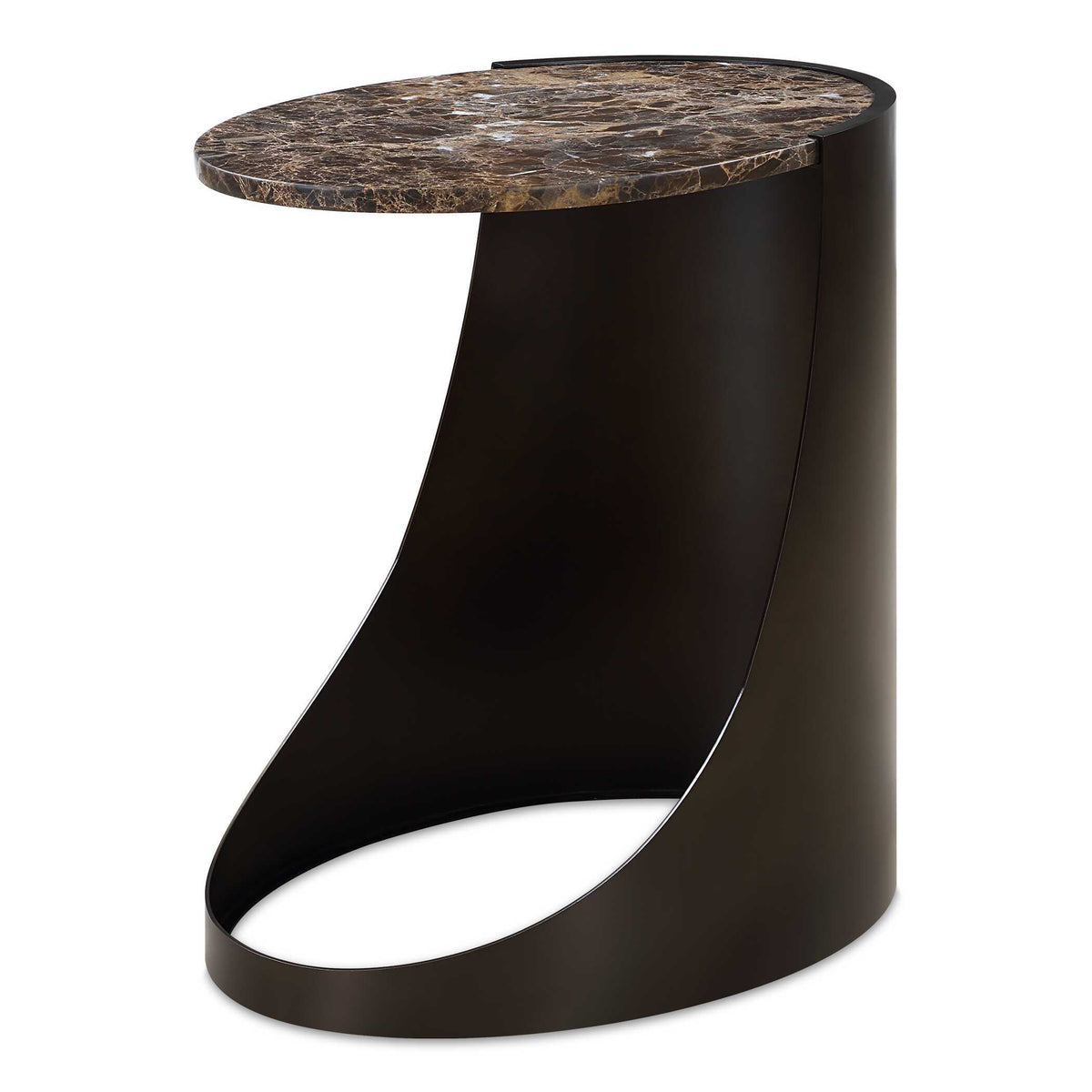 Welling Modern Metal Side Table - Black / Dark Brown by Uttermost - View 1