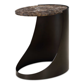 Welling Modern Metal Side Table - Black / Dark Brown by Uttermost - View 1
