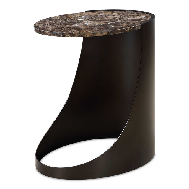 Welling Modern Metal Side Table - Black / Dark Brown by Uttermost - View 1