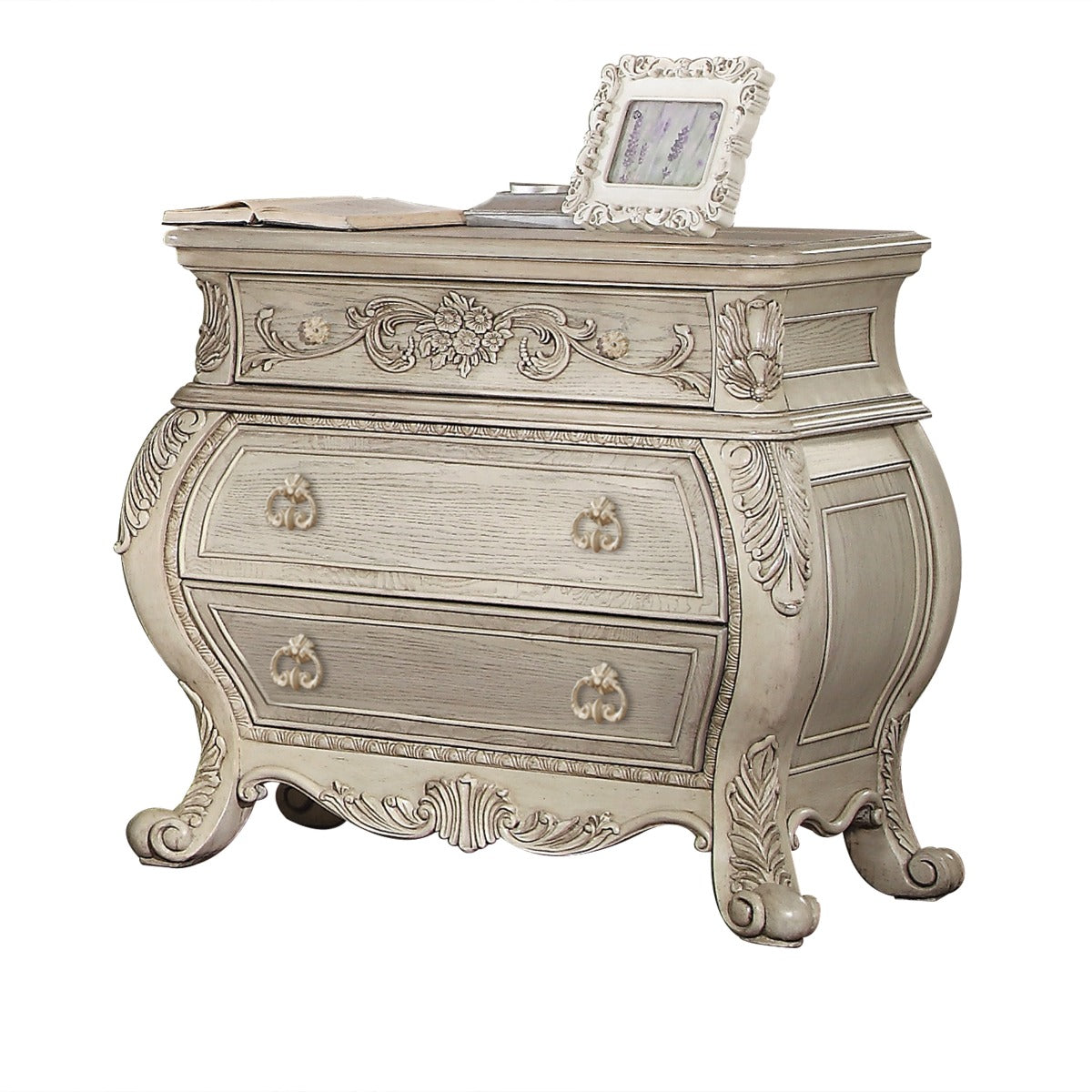 Acme - Ragenardus Nightstand 27013 Antique White Finish