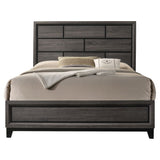 Acme - Valdemar EK Bed 27047EK Weathered Gray Finish