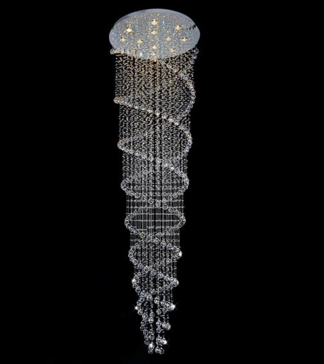 Crystal Chandelier Double Helix// 12 Light  | Finesse