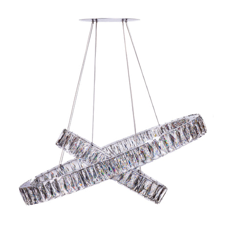 Crystal Elegance LED Chandelier // 2 Ovals  | Finesse - sold by Home Elegance USA