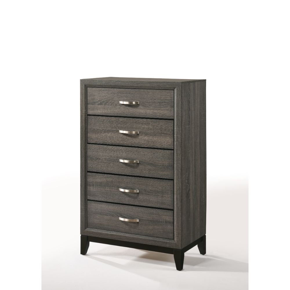 Acme - Valdemar Chest 27056 Weathered Gray Finish