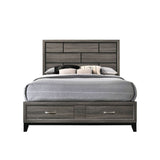 Acme - Valdemar Queen Bed W/Storage 27060Q Weathered Gray Finish