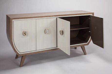 Faux Natural Oak Cabinet 2707-S with Optional Champagne Mirror – Artmax - sold by Home Elegance USA
