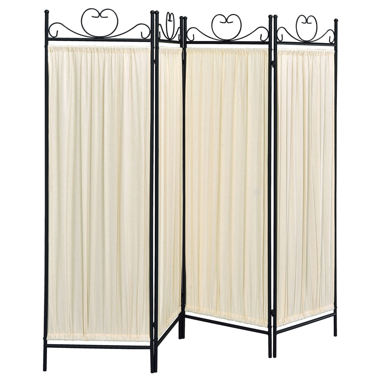 Dove 4 - panel Folding Screen Beige and Black - 2710 - image - 1