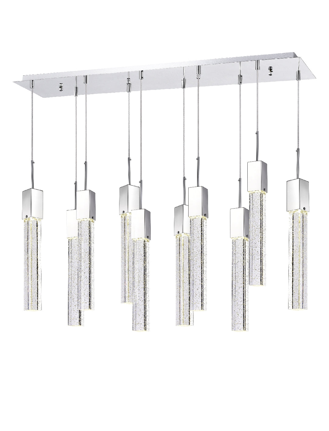 Rectangular Crystal Chandelier // XL 10 Light  | Finesse -  Home Elegance USA