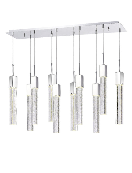 Rectangular Crystal Chandelier // XL 10 Light  | Finesse -  Home Elegance USA