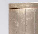 Artmax Contemporary Two-Door Cabinet | Silverleaf & Soft Goldleaf Luxury Storage