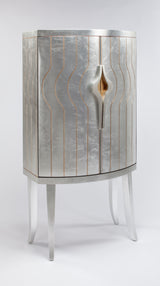 Artmax 2720 Silverleaf Cabinet with Etched Gold Lines | 2720-S2
