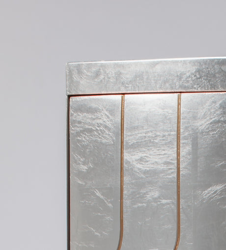 Artmax 2720 Silverleaf Cabinet with Etched Gold Lines | 2720-S2