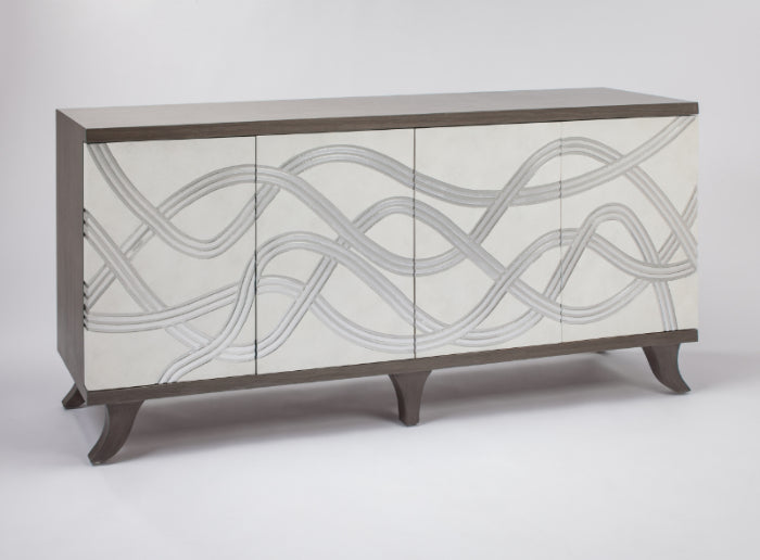 Frosty White & Silver Carved Cabinet 2721-S with Optional Wall Mirror – Artmax - Home Elegance USA
