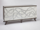 Frosty White & Silver Carved Cabinet 2721-S with Optional Wall Mirror – Artmax - Home Elegance USA