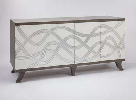 Frosty White & Silver Carved Cabinet 2721-S with Optional Wall Mirror – Artmax - sold by Home Elegance USA