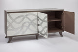 Frosty White & Silver Carved Cabinet 2721-S with Optional Wall Mirror – Artmax - Home Elegance USA