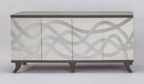 Frosty White & Silver Carved Cabinet 2721-S with Optional Wall Mirror – Artmax - sold by Home Elegance USA
