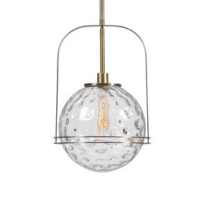 Mimas 1 Light Globe Pendant - Gold / Silver by Uttermost - View 1