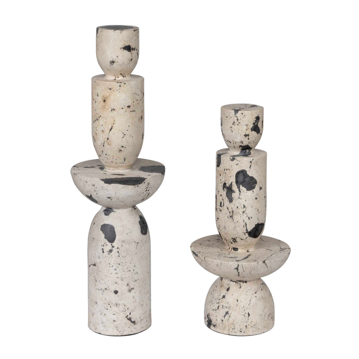 Nouveau Tower Sculptures (Set of 2) - White by Uttermost - View 5