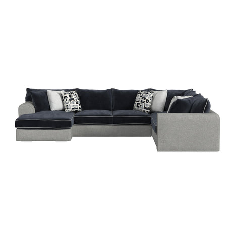 Klein 3PC Sectional Set in Bentley Ash/Zaftig Ebony - sold by Home Elegance USA