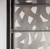 Contemporary Curio Cabinet In Black/Silver FInish | Artmax - Home Elegance USA