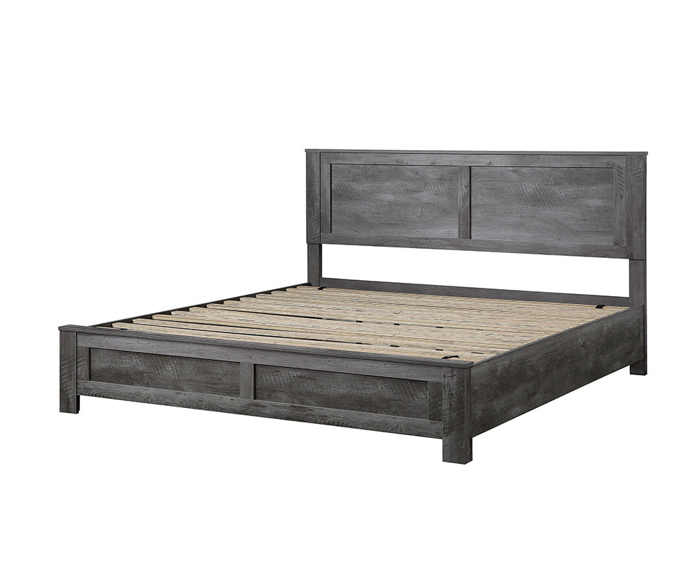 Acme - Vidalia EK Bed 27317EK Rustic Gray Oak Finish