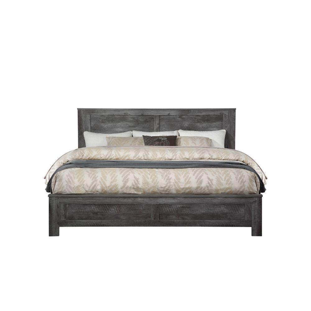 Acme - Vidalia Queen Bed 27320Q Rustic Gray Oak Finish