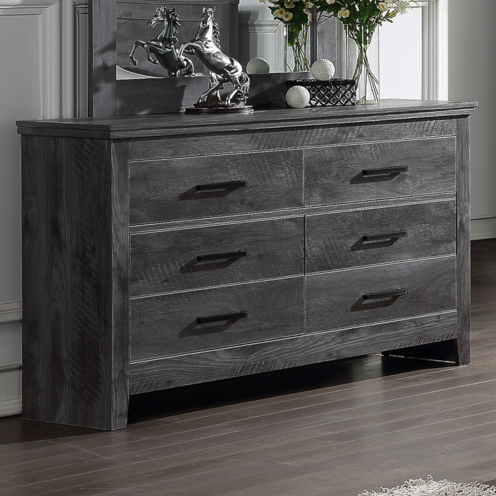 Acme - Vidalia Dresser 27325 Rustic Gray Oak Finish