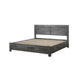 Acme - Vidalia Queen Bed W/Storage 27330Q Rustic Gray Oak Finish