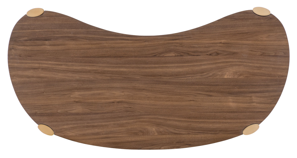 Eleana Writing Desk Medium Wood / Gold - Dark Brown / Gold by Hooker Furniture - View 6