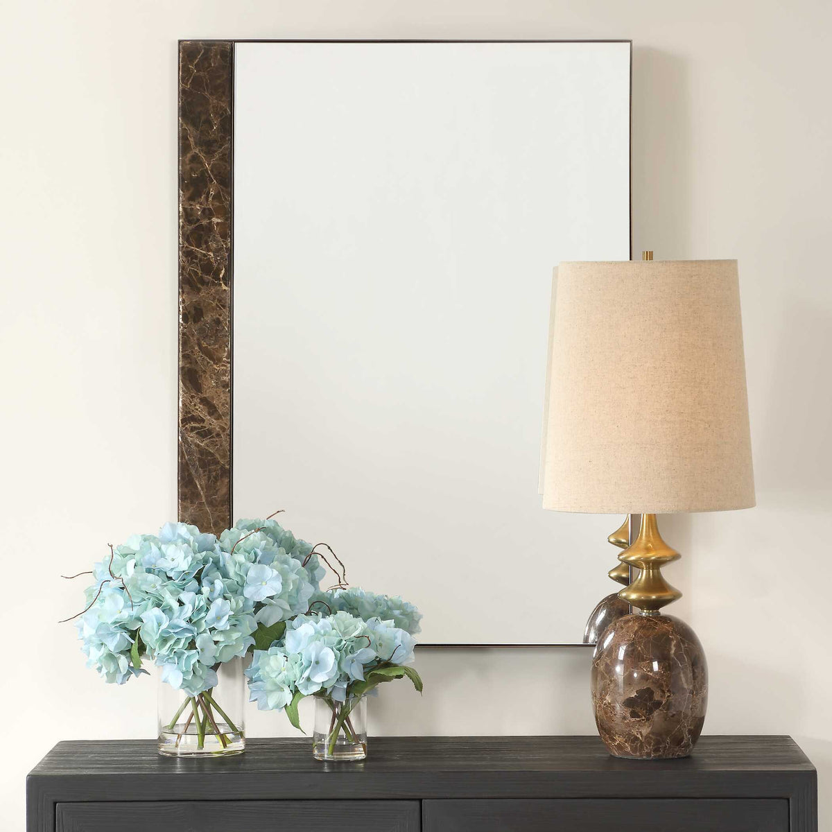 Hanover Marble Mirror Bronze / Brown / Gold - Dark Brown by Uttermost - View 2