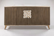 Light Toasted Oak Fluted Cabinet with Marble Top & Optional Mirror 2741-S – Artmax - sold by Home Elegance USA