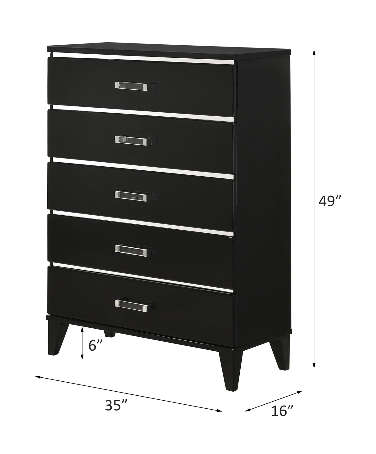 Acme - Chelsie Chest 27416 Black Finish