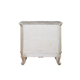 Acme - Gorsedd Nightstand W/Marble Top 27443 Marble Top & Golden Ivory Finish